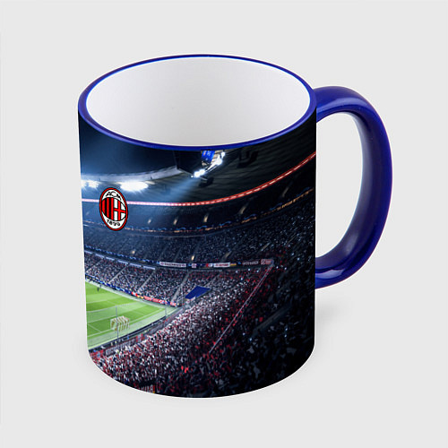 Кружка цветная FC MILAN / 3D-Синий кант – фото 1
