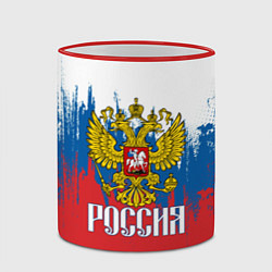Кружка 3D РОССИЯ ТРИКОЛОР, цвет: 3D-красный кант — фото 2