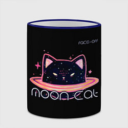Кружка 3D Face Off- Moon cat, цвет: 3D-синий кант — фото 2