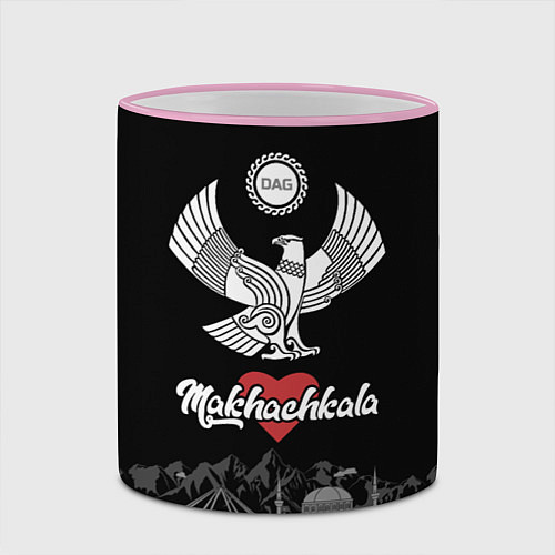 Кружка цветная Дагестан Махачкала / 3D-Розовый кант – фото 2