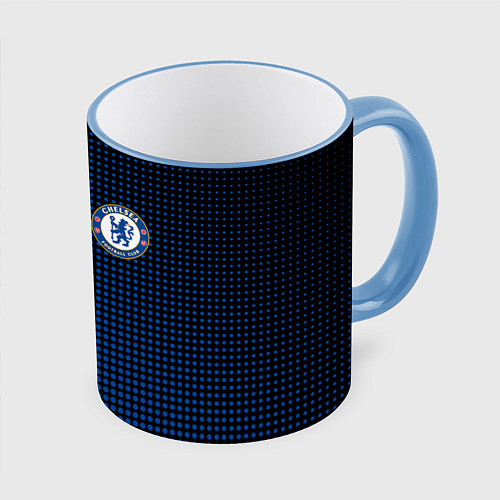 Кружка цветная CHELSEA / 3D-Небесно-голубой кант – фото 1