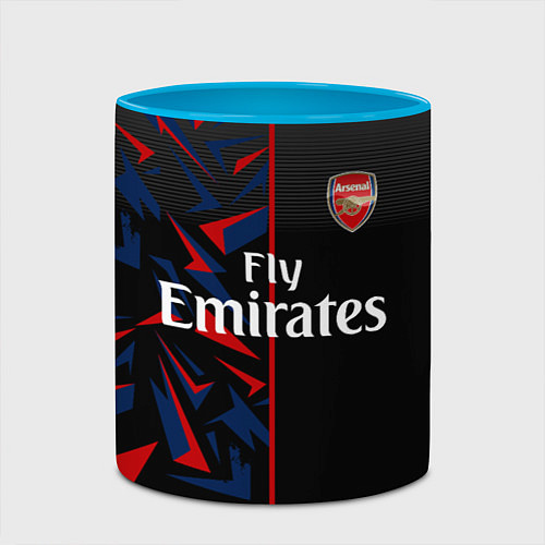 Кружка цветная ARSENAL UNIFORM 2020 / 3D-Белый + небесно-голубой – фото 2