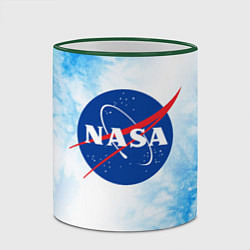 Кружка 3D NASA НАСА, цвет: 3D-зеленый кант — фото 2