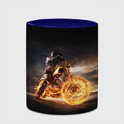 Кружка 3D Fire racer, цвет: 3D-белый + синий — фото 2