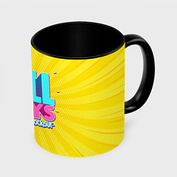 Кружка 3D Fall Guys, цвет: 3D-белый + черный