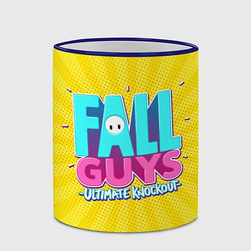 Кружка цветная Fall Guys / 3D-Синий кант – фото 2