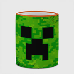 Кружка 3D MINECRAFT МАЙНКРАФТ, цвет: 3D-оранжевый кант — фото 2