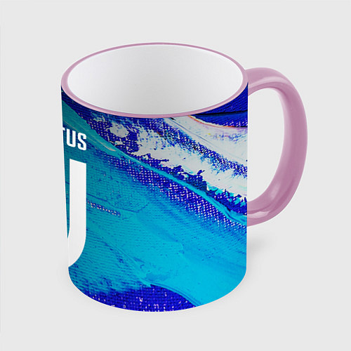 Кружка цветная JUVENTUS ЮВЕНТУС / 3D-Розовый кант – фото 1