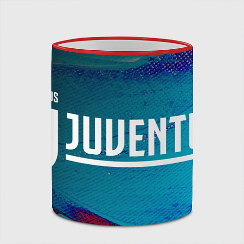 Кружка цветная JUVENTUS ЮВЕНТУС / 3D-Красный кант – фото 2