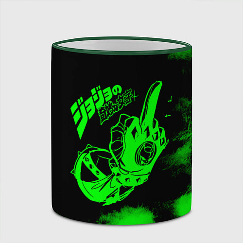 Кружка цветная JoJo Bizarre Adventure / 3D-Зеленый кант – фото 2
