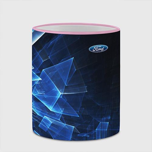 Кружка цветная Ford / 3D-Розовый кант – фото 2