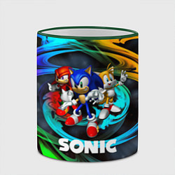 Кружка 3D SONIC TRIO, цвет: 3D-зеленый кант — фото 2
