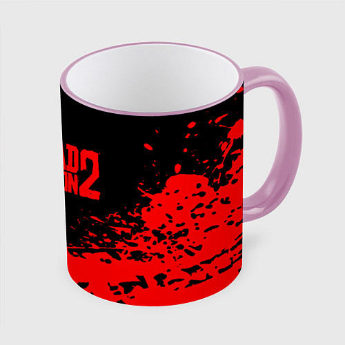 Кружка цветная RED DEAD REDEMPTION 2 / 3D-Розовый кант – фото 1