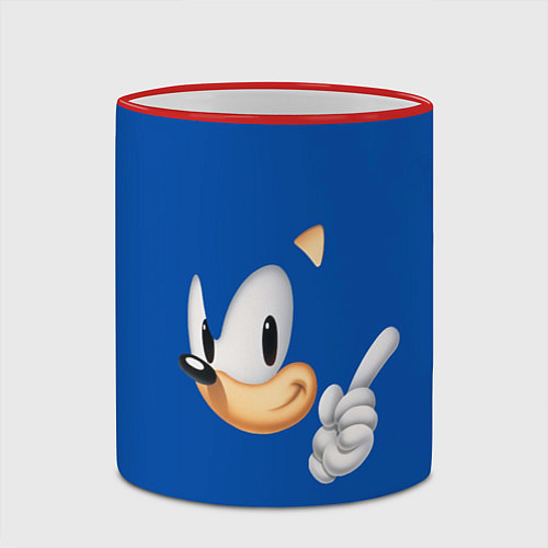 Кружка цветная Sonic / 3D-Красный кант – фото 2