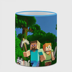 Кружка 3D Minecraft, цвет: 3D-небесно-голубой кант — фото 2