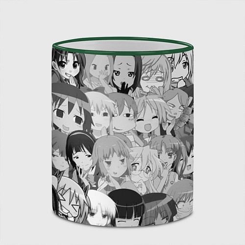 Кружка цветная АНИМЕ ONE / 3D-Зеленый кант – фото 2