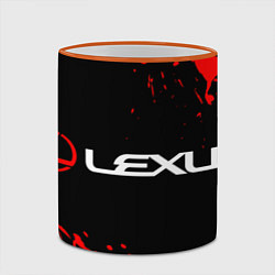Кружка 3D LEXUS ЛЕКСУС, цвет: 3D-оранжевый кант — фото 2