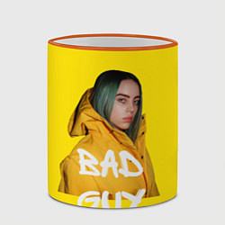 Кружка 3D Billie Eilish Билли Айлиш, цвет: 3D-оранжевый кант — фото 2