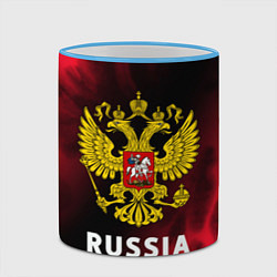 Кружка 3D RUSSIA РОССИЯ, цвет: 3D-небесно-голубой кант — фото 2