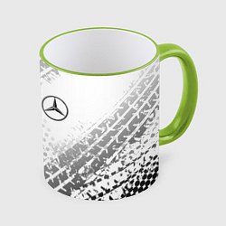 Кружка 3D Mercedes-Benz, цвет: 3D-светло-зеленый кант