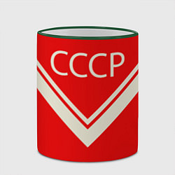 Кружка 3D СССР хоккейная форма, цвет: 3D-зеленый кант — фото 2