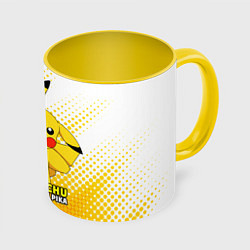 Кружка 3D Pikachu Pika Pika, цвет: 3D-белый + желтый