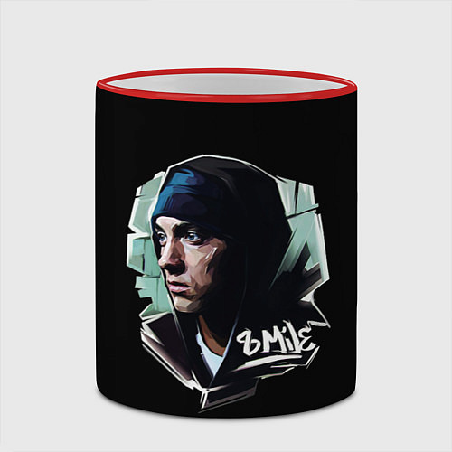 Кружка цветная EMINEM 8 MILE / 3D-Красный кант – фото 2