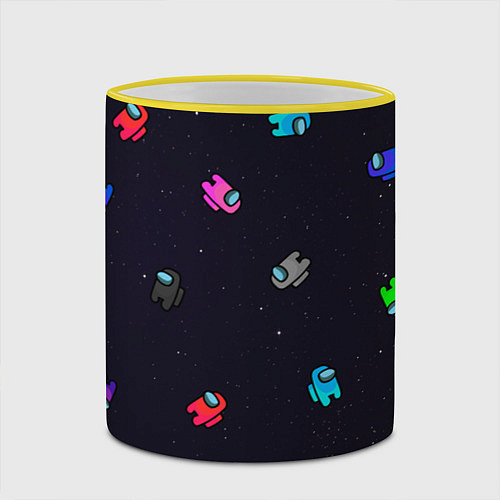 Кружка цветная Among Us / 3D-Желтый кант – фото 2