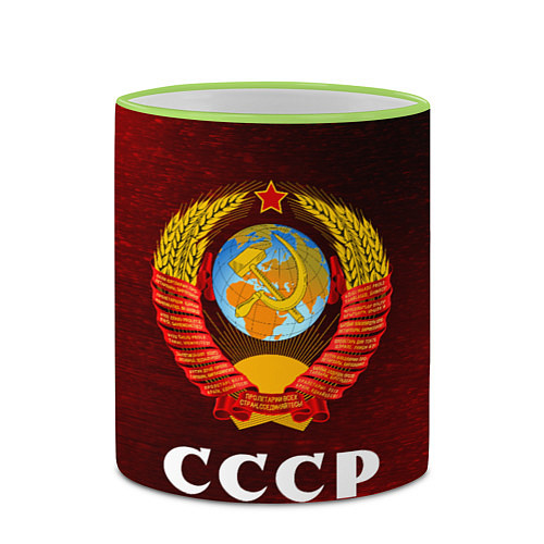 Кружка цветная СССР USSR / 3D-Светло-зеленый кант – фото 2