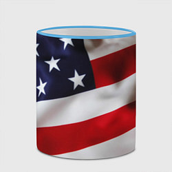 Кружка 3D США USA, цвет: 3D-небесно-голубой кант — фото 2