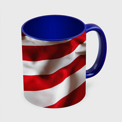 Кружка 3D США USA, цвет: 3D-белый + синий