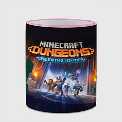 Кружка 3D Minecraft Dungeons, цвет: 3D-розовый кант — фото 2