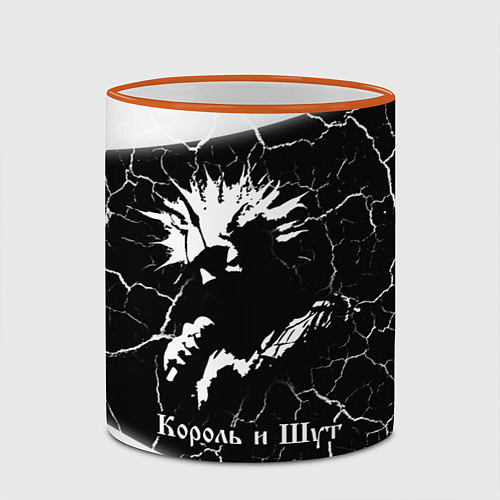 Кружка цветная КОРОЛЬ И ШУТ / 3D-Оранжевый кант – фото 2
