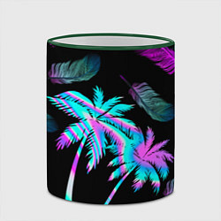 Кружка 3D Неоновое лето, цвет: 3D-зеленый кант — фото 2
