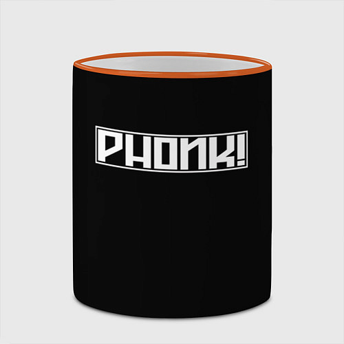 Кружка цветная Phonk / 3D-Оранжевый кант – фото 2