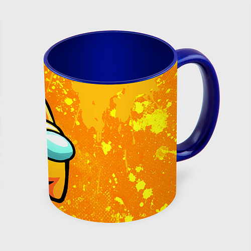 Кружка цветная AMONG US - Pikachu / 3D-Белый + синий – фото 1