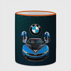 Кружка 3D BMW i8 Turbo тюнинговая, цвет: 3D-оранжевый кант — фото 2