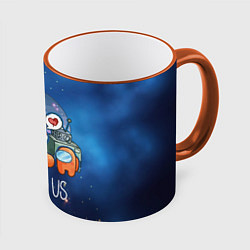 Кружка 3D Among Us Space, цвет: 3D-оранжевый кант