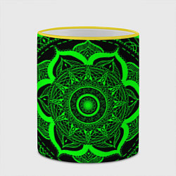 Кружка 3D Mandala, цвет: 3D-желтый кант — фото 2