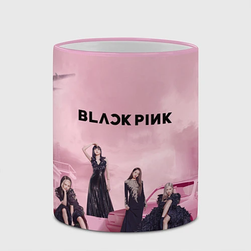 Кружка цветная BLACKPINK x PUBG / 3D-Розовый кант – фото 2