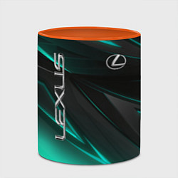 Кружка 3D Lexus, цвет: 3D-белый + оранжевый — фото 2