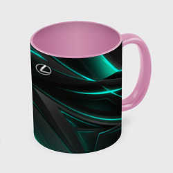Кружка 3D Lexus, цвет: 3D-белый + розовый