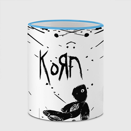 Кружка цветная Korn / 3D-Небесно-голубой кант – фото 2