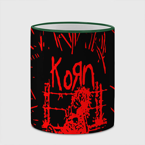 Кружка цветная Korn / 3D-Зеленый кант – фото 2