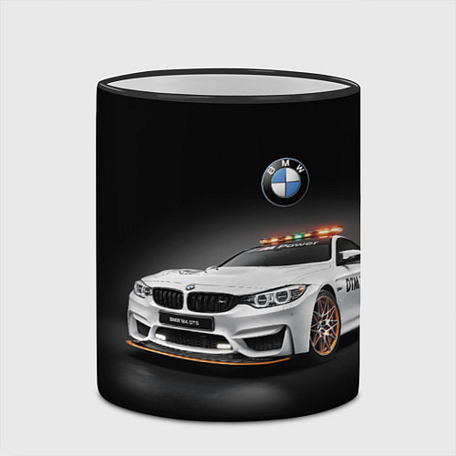 Кружка цветная Safety car / 3D-Черный кант – фото 2