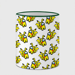 Кружка 3D Among us Pikachu, цвет: 3D-зеленый кант — фото 2
