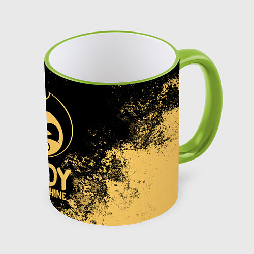 Кружка цветная Bendy And The Ink Machine / 3D-Светло-зеленый кант – фото 1