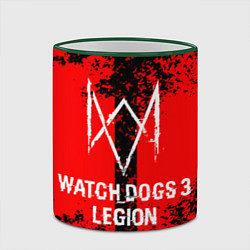 Кружка 3D Watch Dogs: Legion, цвет: 3D-зеленый кант — фото 2