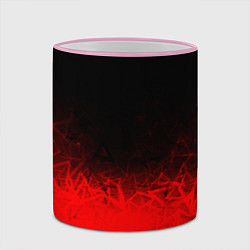 Кружка 3D КРАСНО-ЧЕРНЫЙ ГРАДИЕНТ, цвет: 3D-розовый кант — фото 2
