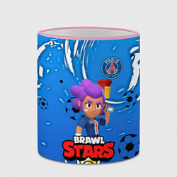 Кружка 3D BRAWL STARS SHELLY PSG, цвет: 3D-розовый кант — фото 2